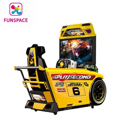 Máquina de jogo de corrida de carros Funspace Red Arcade para um jogador