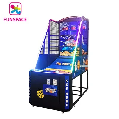 Máquina de jogo de tiro de basquete azul arcade